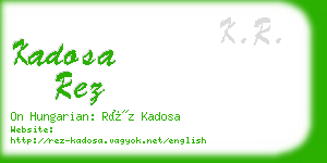 kadosa rez business card